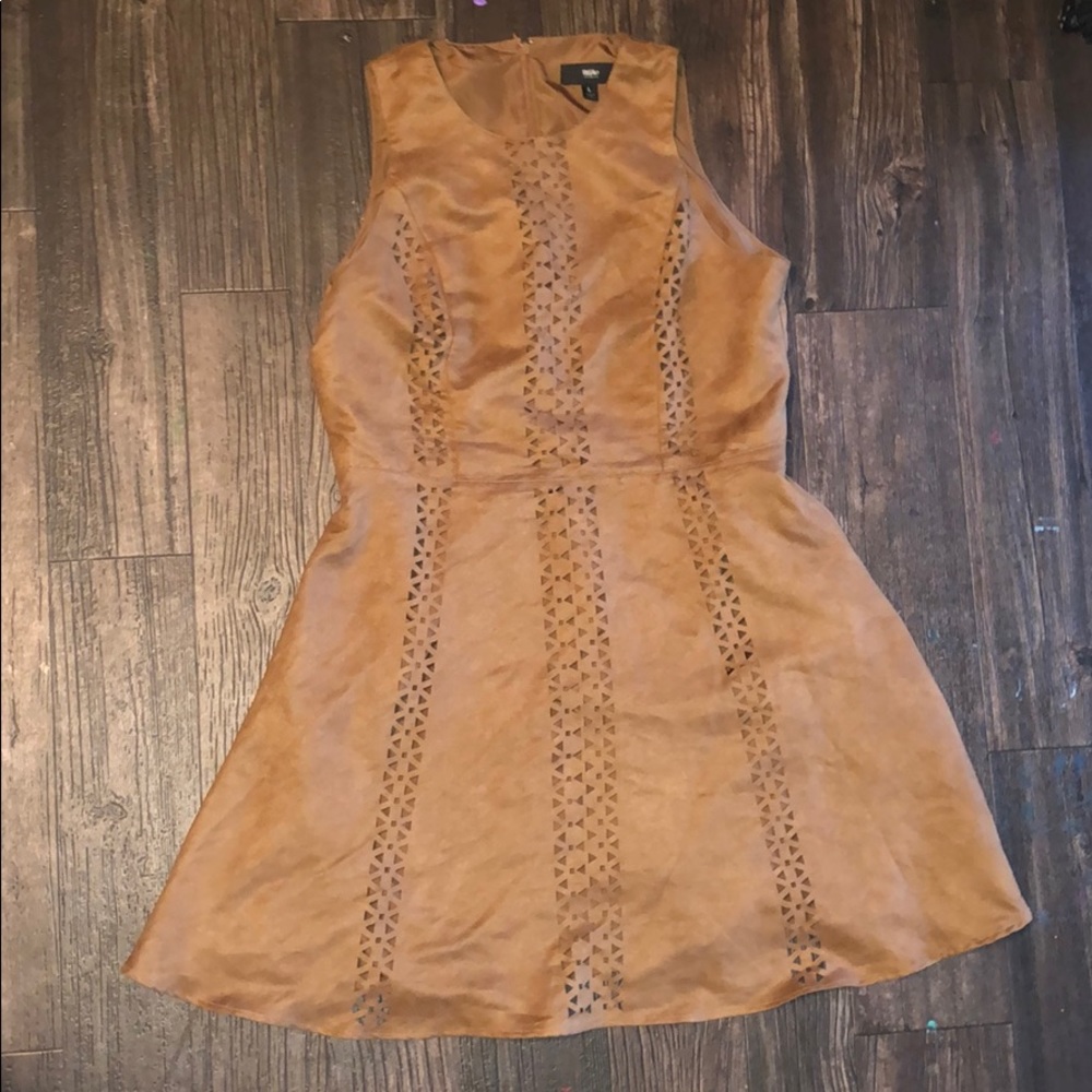 Brown Knee Length Dress